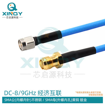 XINQY Low-Loss High-Shielding RF Extension Cable 8/12G SMA/N Flexible Test Interconnect 402 Connector Cable, SMA Male to SMA Female, 2m Length [1]
