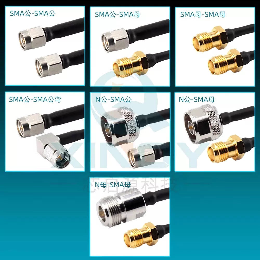 XINQY Low-Loss High-Shielding RF Extension Cable 8/12G SMA/N Flexible Test Interconnect 402 Connector Cable, SMA Male to SMA Female, Length 0.2m [3]