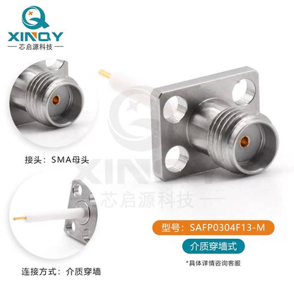 XINQY Millimeter Wave SMA-KFD RF Adapter 27G Extended Through-Wall PCB Screw Antenna Mount SAFP0103F13-M/2 pieces [3]