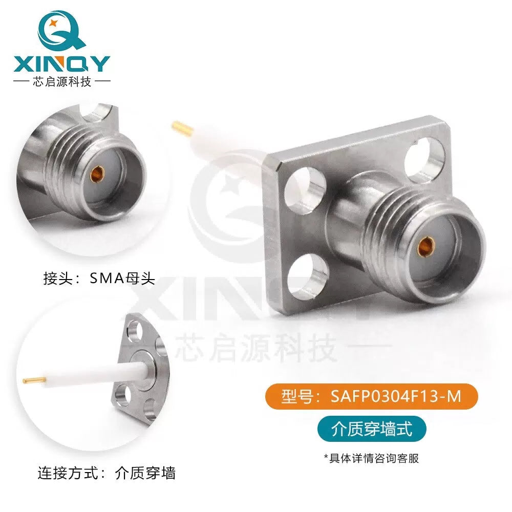 XINQY Millimeter Wave SMA-KFD RF Adapter 27G Extended Through-Wall PCB Screw Antenna Mount SAFP0304F13-M/2 pieces [3]