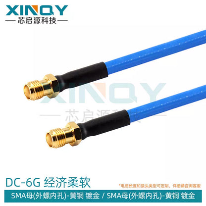 XINQY N/SMA/BNC RF Connector Cable 6G Ultra-Flexible Extension Cable RG249 Double-Shielded Low-Loss SMA Female to SMA Female; 0.5m [1]