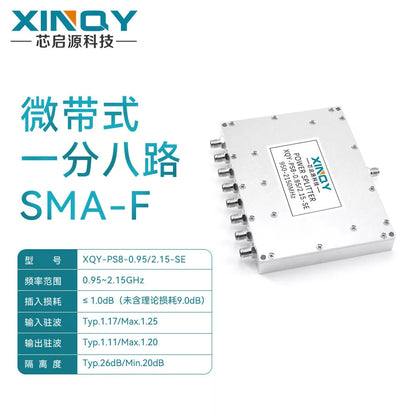 XINQY N/TNC 1-to-8 GNSS/GPS/BeiDou Signal Divider, Satellite Full-Band Antenna Power Divider, SMA Connector (Standard Model) [1]