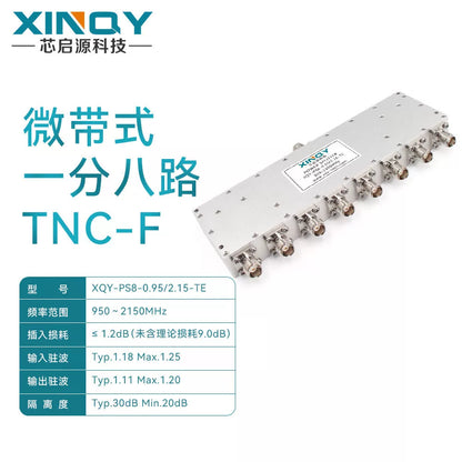 XINQY N/TNC 1-to-8 GNSS/GPS/BeiDou Signal Divider, Satellite Full-Band Antenna Power Divider, TNC Connector (Standard Model) [1]