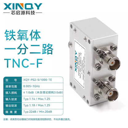 XINQY Passive Power Divider SMA Divider 5-1000MHz Clock Line 1G Divider Low Frequency Shortwave TNC Connector (5-1000MHz) [1]