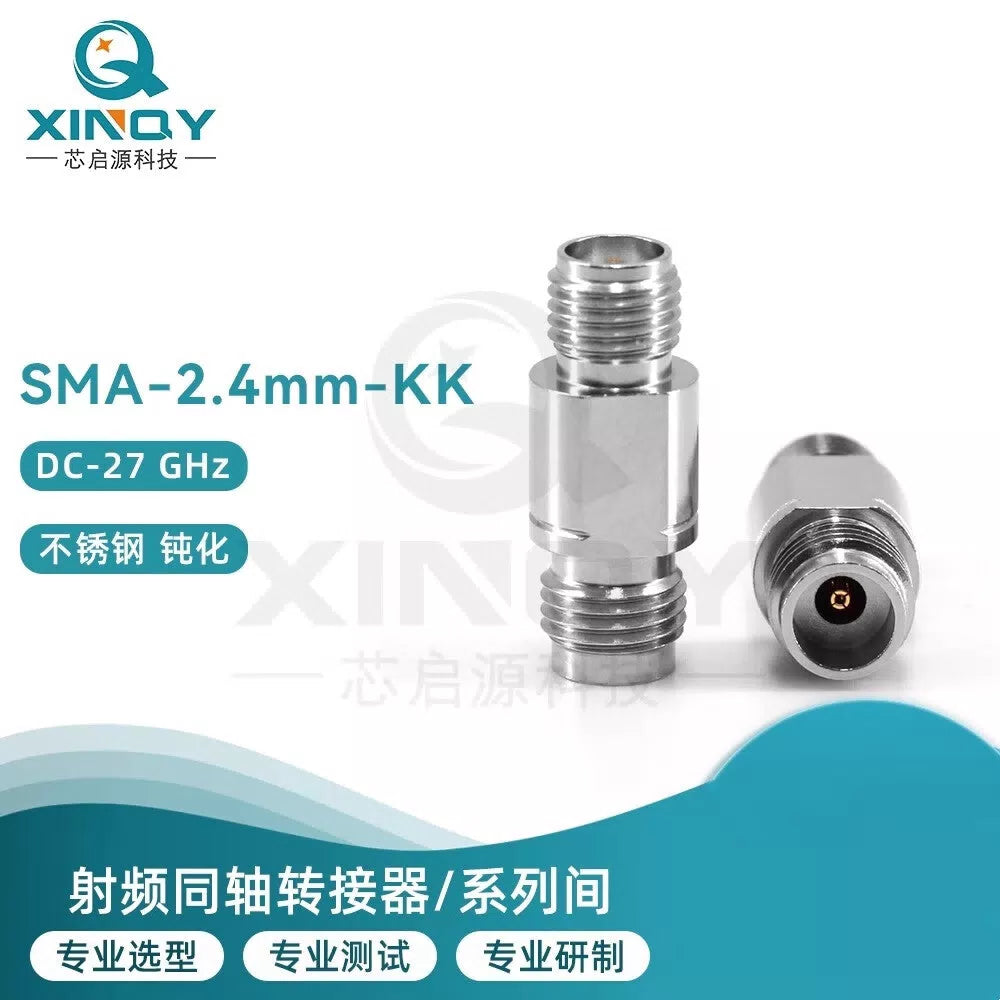 XINQY RF Coaxial Adapter 27GHz SMA to 2.4mm Adapter, SMA/2.4/KK Connector, SMA Male to 2.4mm Male [2]