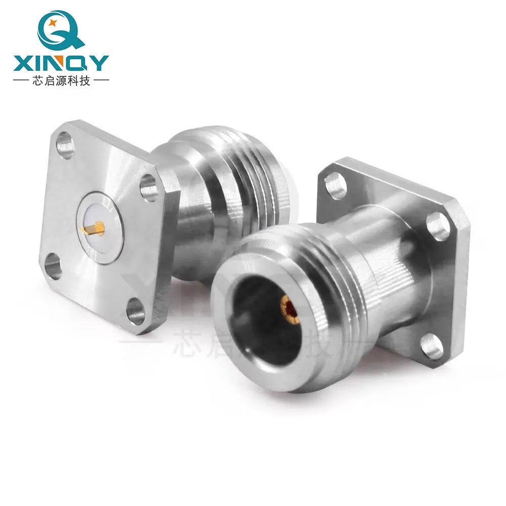 XINQY RF Connector N-type Female Panel Mount 11G KFD Stainless Steel Flat Pin Soldering Head NTFT15F09-M [5]