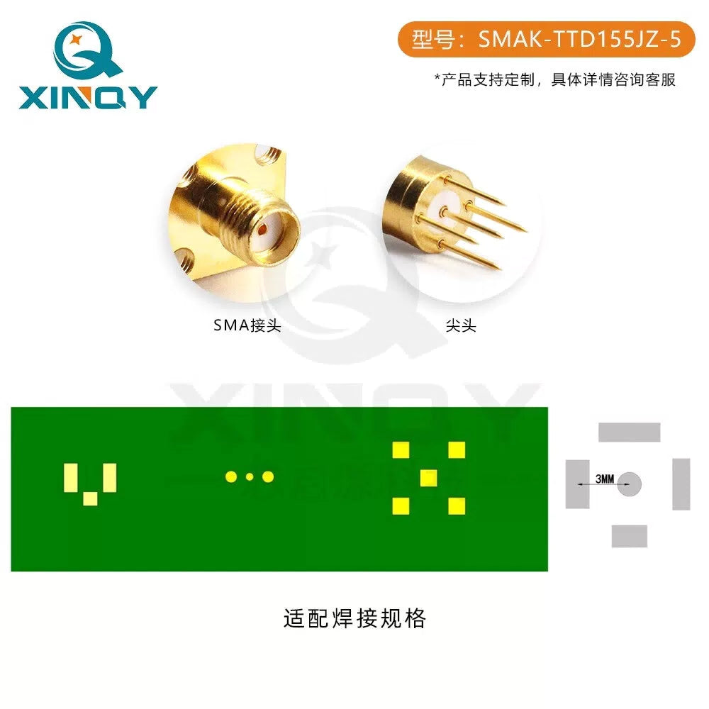 XINQY RF Test Probes 11G Pointed/Spider Tip High-Frequency PCB Circuit Board Fixture Test Head, 5-Pin Option Spider Tip (See Details Page for Styles) [5]