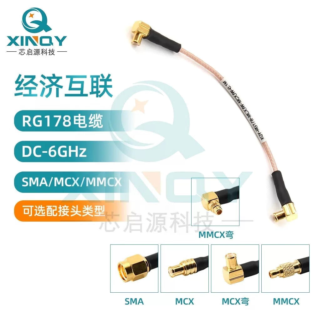XINQY RG178 RF Connector Cable 6G SMA/MCX Coaxial Feeder Cable MMCX Connector Interconnect Jumper Cable MMCX Male-MMCX Male; 0.2m [2]