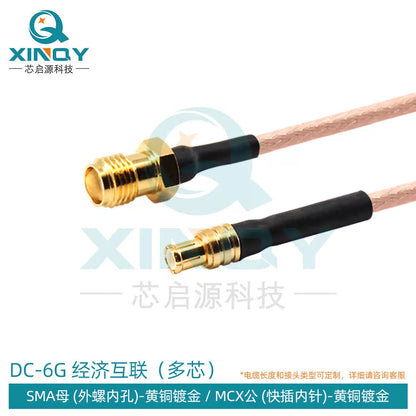 XINQY RG178 RF Connector Cable, 6G SMA/MCX Coaxial Feeder Cable, MMCX Connector, Interconnect Jumper, SMA Female - MCX Male; 0.2m [1]