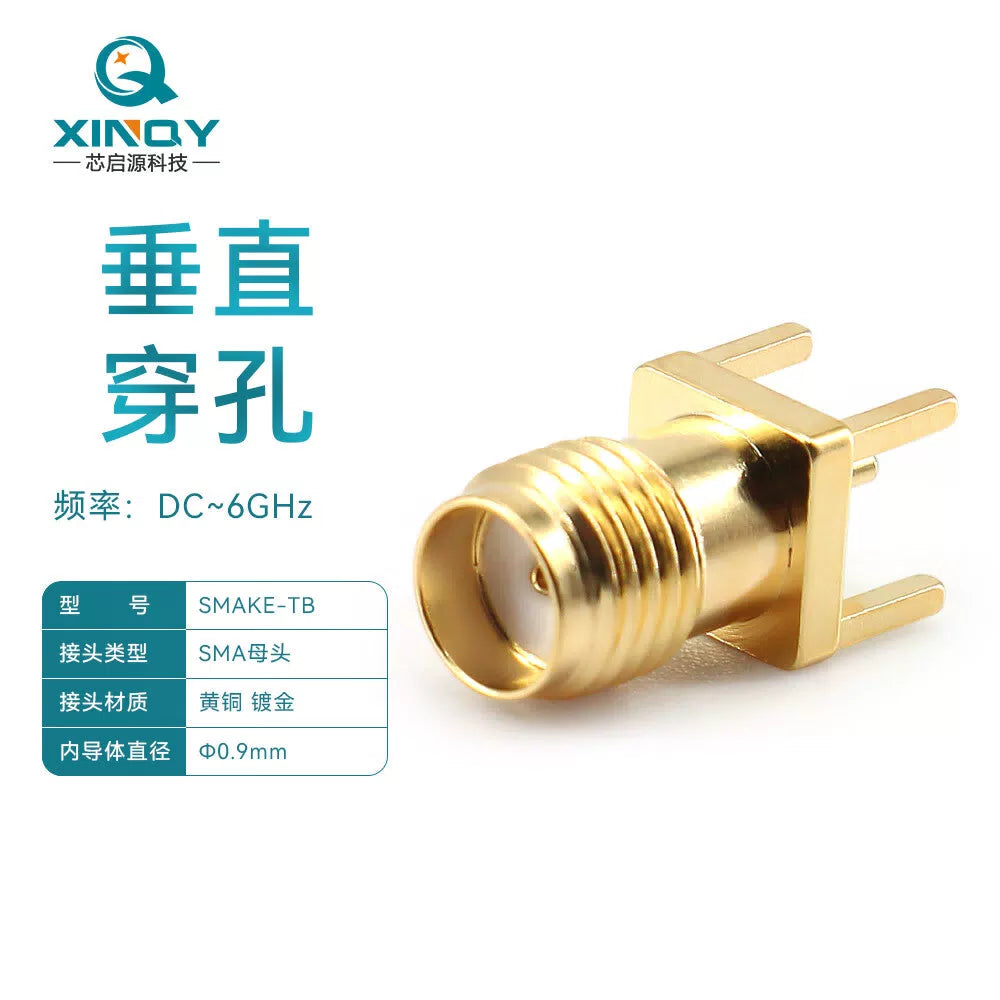 XINQY SMA External Screw Internal Pin Connector 6G Right Angle Bend PCB Reverse Polarity SMA-KHD Connector SMA External Screw Internal Pin 10-Piece [1]
