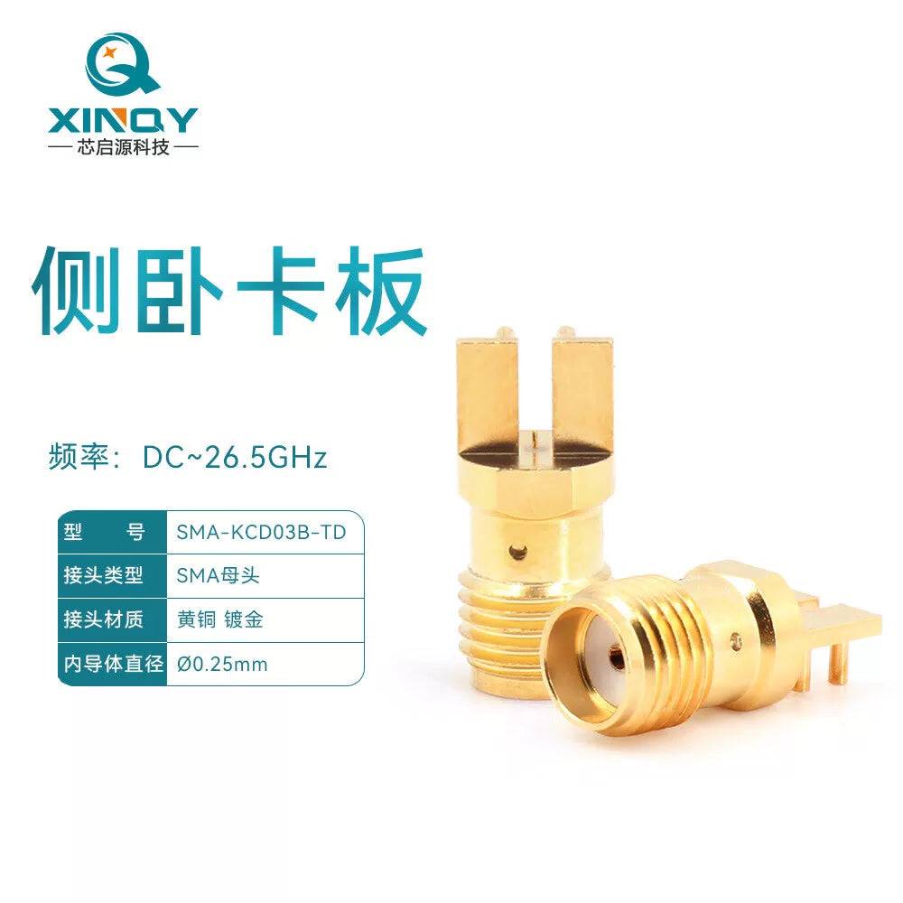 XINQY SMA Female Edge Through-Board Connector SMA-KCD03B PCB/Printed Board Positioning Pin Soldering Head, 5 pieces. [1]