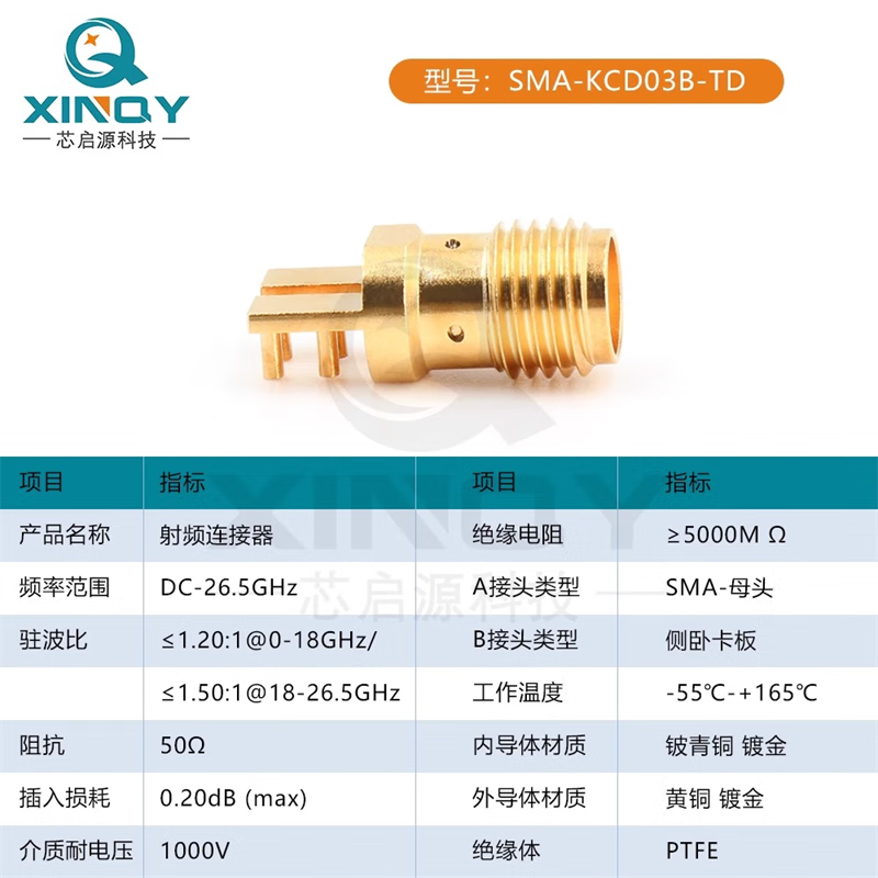 XINQY SMA Female Edge Through-Board Connector SMA-KCD03B PCB/Printed Board Positioning Pin Soldering Head, 5 pieces. [3]