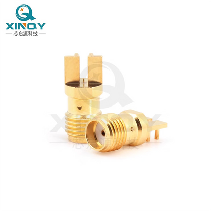 XINQY SMA Female Edge Through-Board Connector SMA-KCD03B PCB/Printed Board Positioning Pin Soldering Head, 5 pieces. [5]