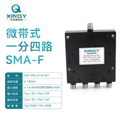 XINQY SMA High-Frequency Power Divider 2-18GHz (1 to 4) Microstrip Power Divider 2000-18000MHz 2-18GHz [1]