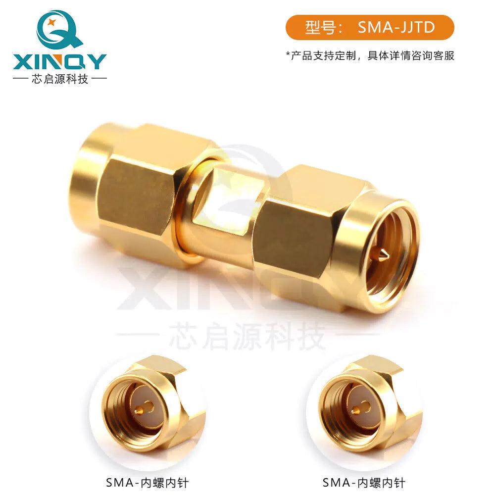 XINQY SMA/JJ 18G Coaxial Adapter JK/KK 8G Network Splitter Test Connector 50 Ohms DC-18GHz; SMA-JJ (Male to Male)/5 pieces [1]