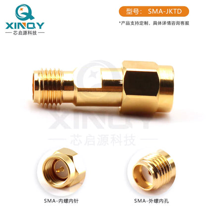 XINQY SMA/JJ 18G Coaxial Adapter JK/KK 8G Network Splitter Test Connector 50 Ohms DC-18GHz; SMA-JK (Male to Female)/5pcs [1]