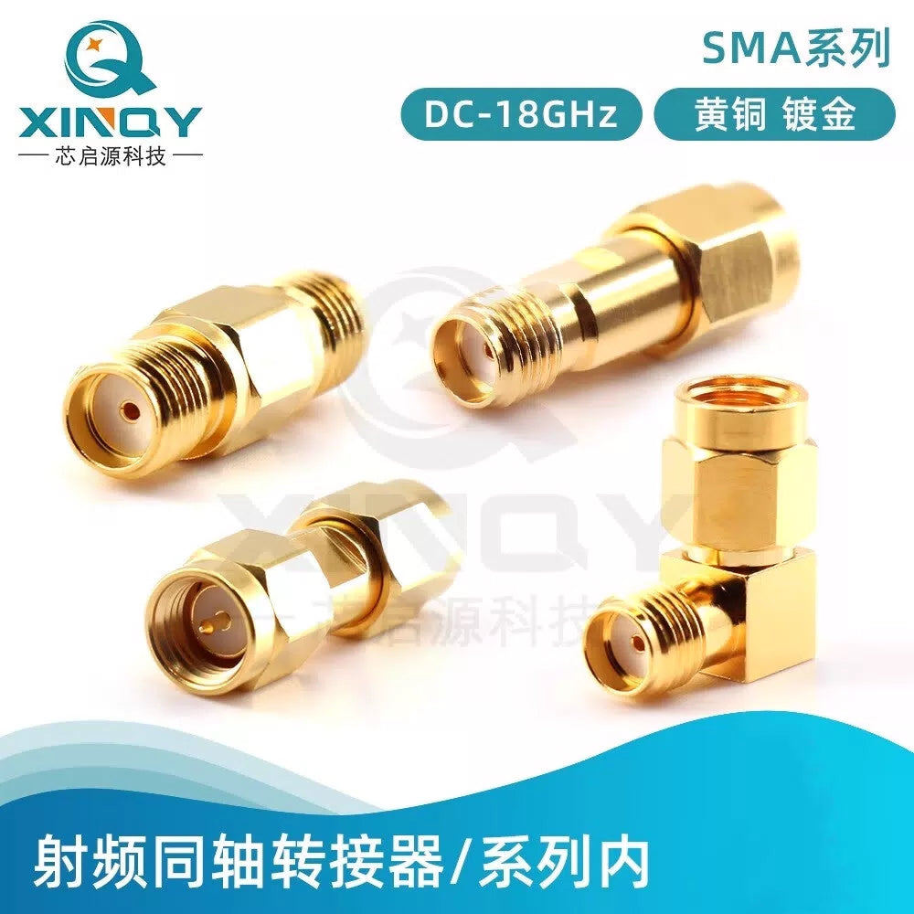 XINQY SMA/JJ 18G Coaxial Adapter JK/KK 8G Network Splitter Test Connector 50 Ohms DC-18GHz; SMA-JK (Male to Female)/5pcs [2]