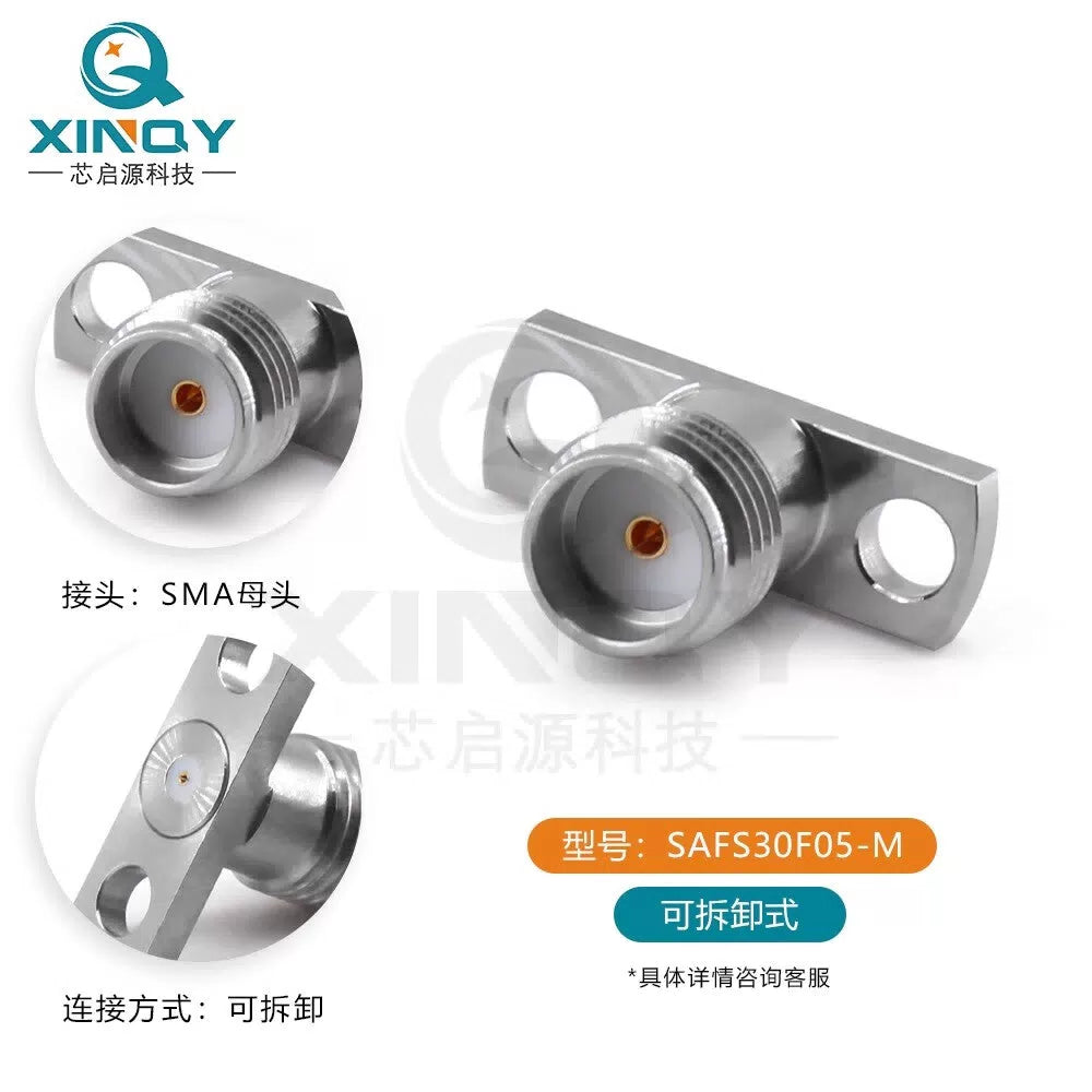 XINQY SMA-KFD RF Connector 27G Cavity Module Glass Bead Pin Panel Solderless Connector SAFS45F05-M (Pin Diameter 0.46mm)/2 pieces [5]