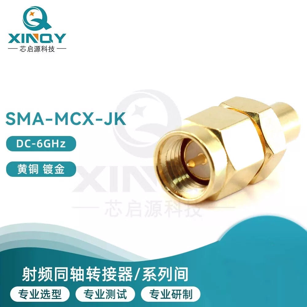 XINQY SMA-MCX-JK Test Adapter DC-6G Gold-Plated Male/Female Coaxial Adapter, SMA Female to MCX Male/5pcs [2]