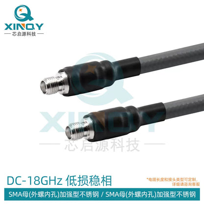 XINQY SMA/N High-Power Low-Loss Stable Phase RF Cable 18G Test Grade Cable Assembly High-Frequency Interconnect SMA Female Connector-SMA Female Connector; 3m [1]