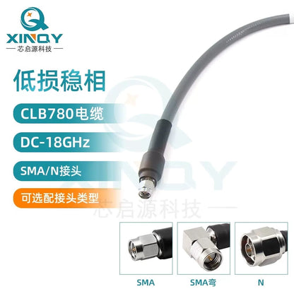 XINQY SMA/N High-Power Low-Loss Stable Phase RF Cable 18G Test Grade Cable Assembly High-Frequency Interconnect SMA Male Connector - SMA Male Elbow; 1m [2]