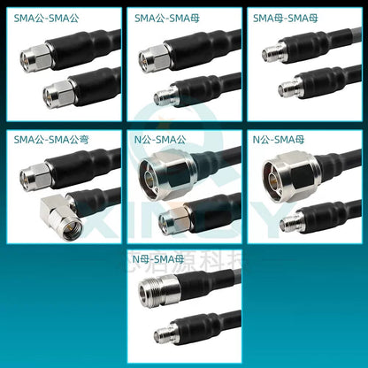 XINQY SMA/N High-Power Low-Loss Stable Phase RF Cable 18G Test Grade Cable Assembly High-Frequency Interconnect SMA Male Connector - SMA Male Elbow; 1m [3]
