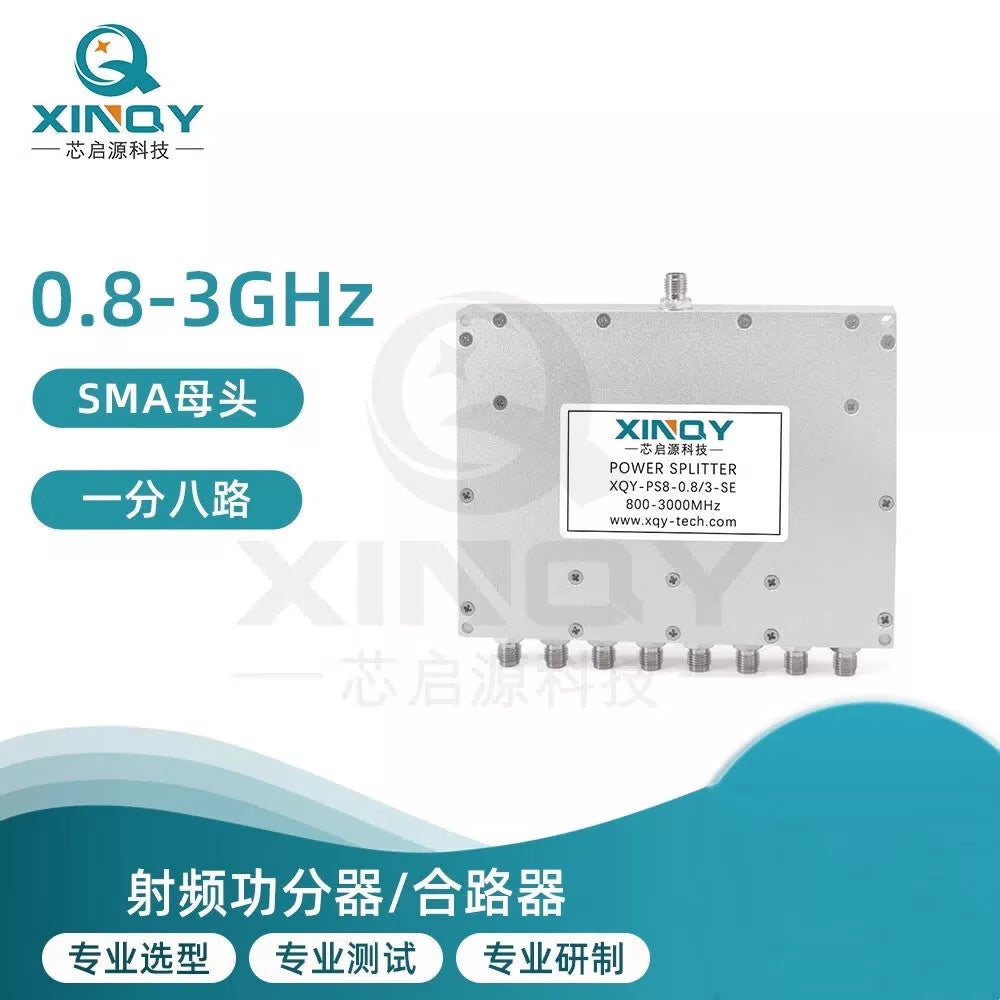 XINQY SMA RF Microstrip Power Divider 0.8/3G Eight-way GPS/GNSS Signal Distribution and Combining Unit 0.8-3GHz Standard Model [2]