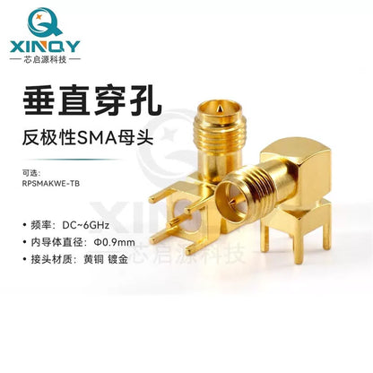 XINQY SMA external thread inner hole offset 10 RF connector, right-angle bend, reverse polarity, -55°C to +200°C [2]