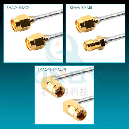 XINQY Semi-Flexible RF Coaxial Cable with SMA Connector, 8/9/12G, Tin-Plated Low-Loss Internal Interconnect Cable, SMA Male Connector - SMA Male Connector Length 3m [4]