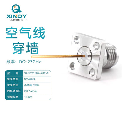 XINQY Through-Wall SMA/KFD Coaxial Connector 0-27GHz PCB Board Mounting SAFD25F02-709M/2 pieces [1]