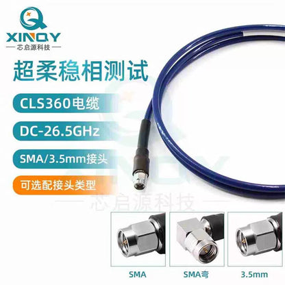 XINQY Ultra-Flexible Phase-Stable Test Cable Assembly 26.5G SMA/3.5 Connector RF Extension Cable SMA Male Elbow - SMA Male Elbow Length 1m [2]