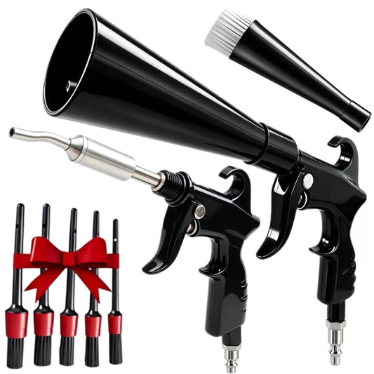 XLfacai Tornado Detailing Car Cleaning Gun with Metal Size2, Black Brush [1]