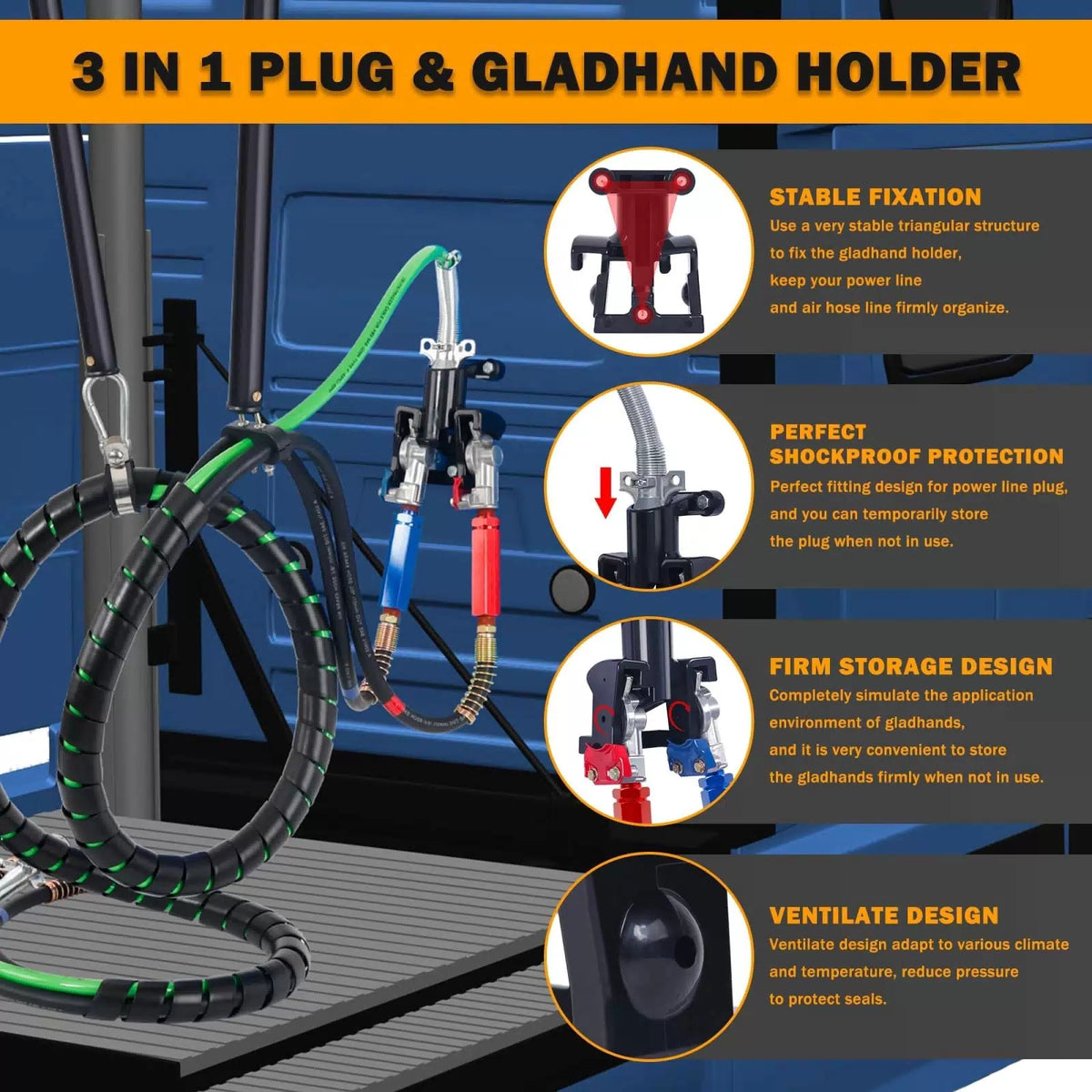 XaXmTee 13.5 FT Semi Truck Air Lines Kit with 2 Pcs 13.5FT KIT, KIT [2]