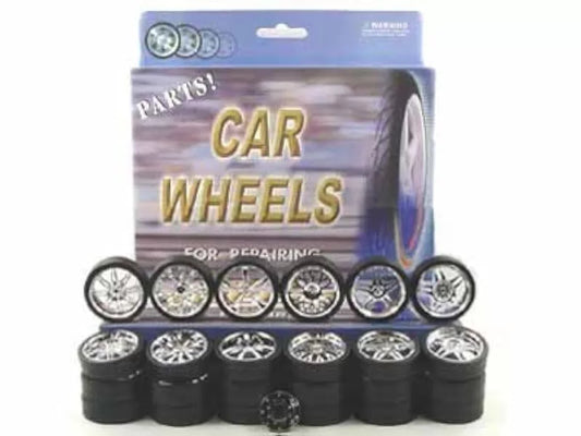 YMCtoys 1:24 Scale Model Car Replacement Rims Chrome Spokes Scale, Green [1]