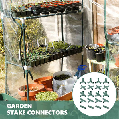 Yardwe 20Pcs 16mm Greenhouse Frame Connector, 5 Types Stable Gardening Pipe... [6]
