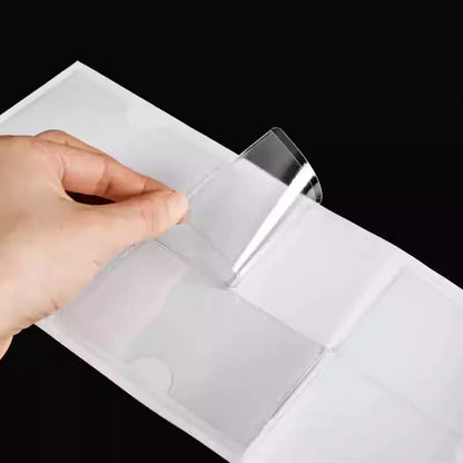 Yikehua 1 Self-Adhesive Transparent Card Sleeve, 12 x 9.5 cm, 100 pieces [3]