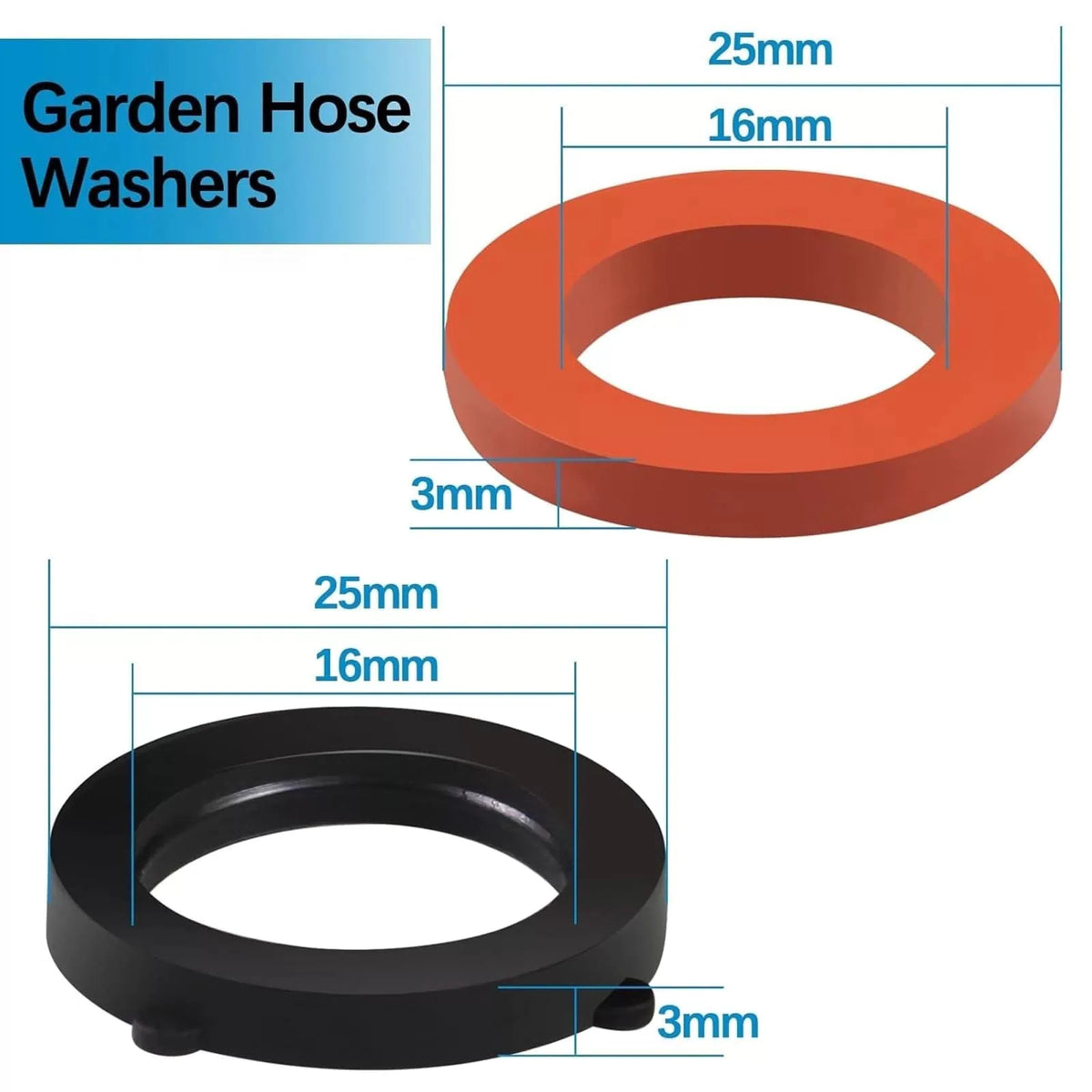 ZDBB 80 Pcs Garden Hose Gasket Rubber Seal, Fits All 80 PCS, red,black [4]