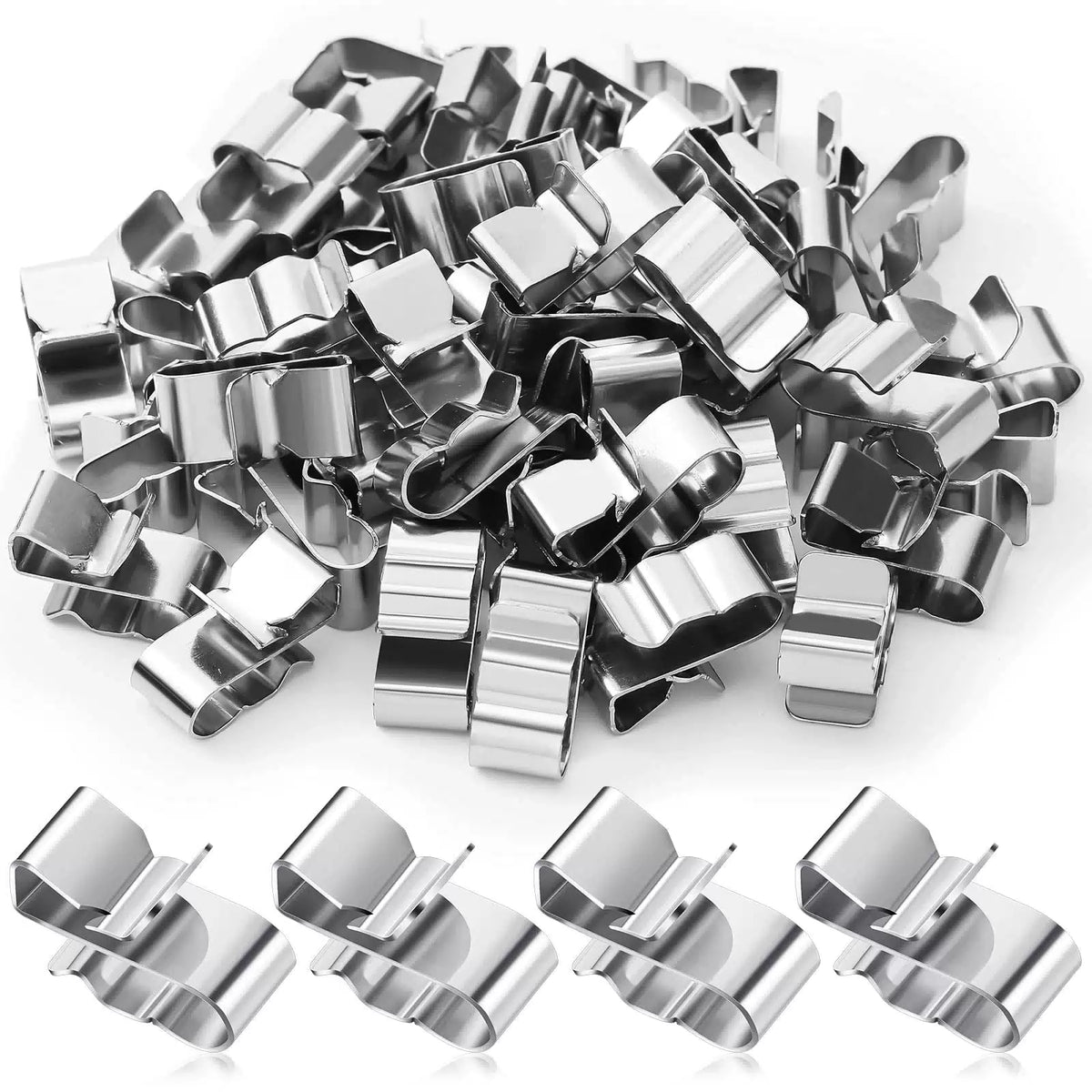 Zhengmy 50 Pcs Trailer Frame Wire Clips Stainless Steel 22.5 mm/ 0.89 inches [1]