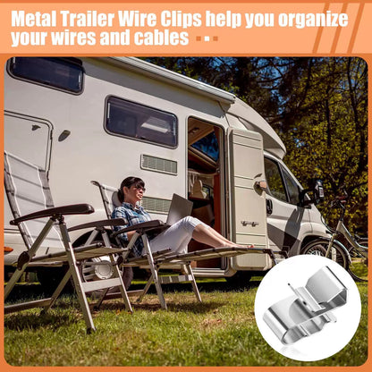 Zhengmy 50 Pcs Trailer Frame Wire Clips Stainless Steel 22.5 mm/ 0.89 inches [3]