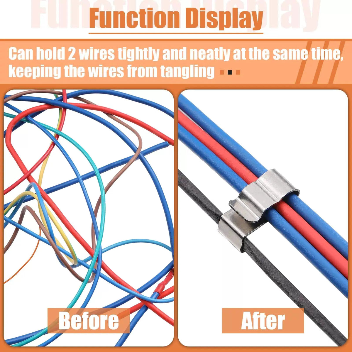 Zhengmy 50 Pcs Trailer Frame Wire Clips Stainless Steel 22.5 mm/ 0.89 inches [6]