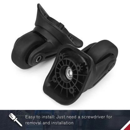 Zoofen Luggage Wheels Replacement 2 pcs Suitcase Black [7]