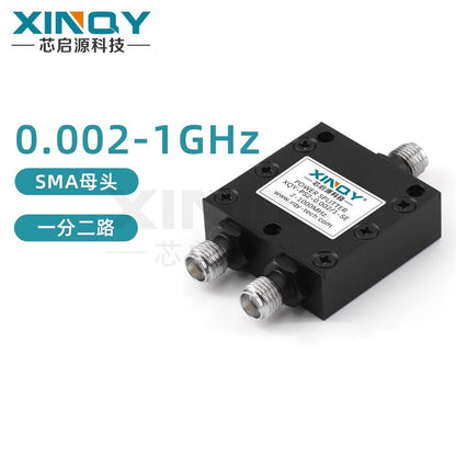 XINQY 1-to-2 Power Divider, Low-Frequency Clock Line Shortwave Signal Divider, SMA Female, 0.005G-1G (5MHz-1000MHz)