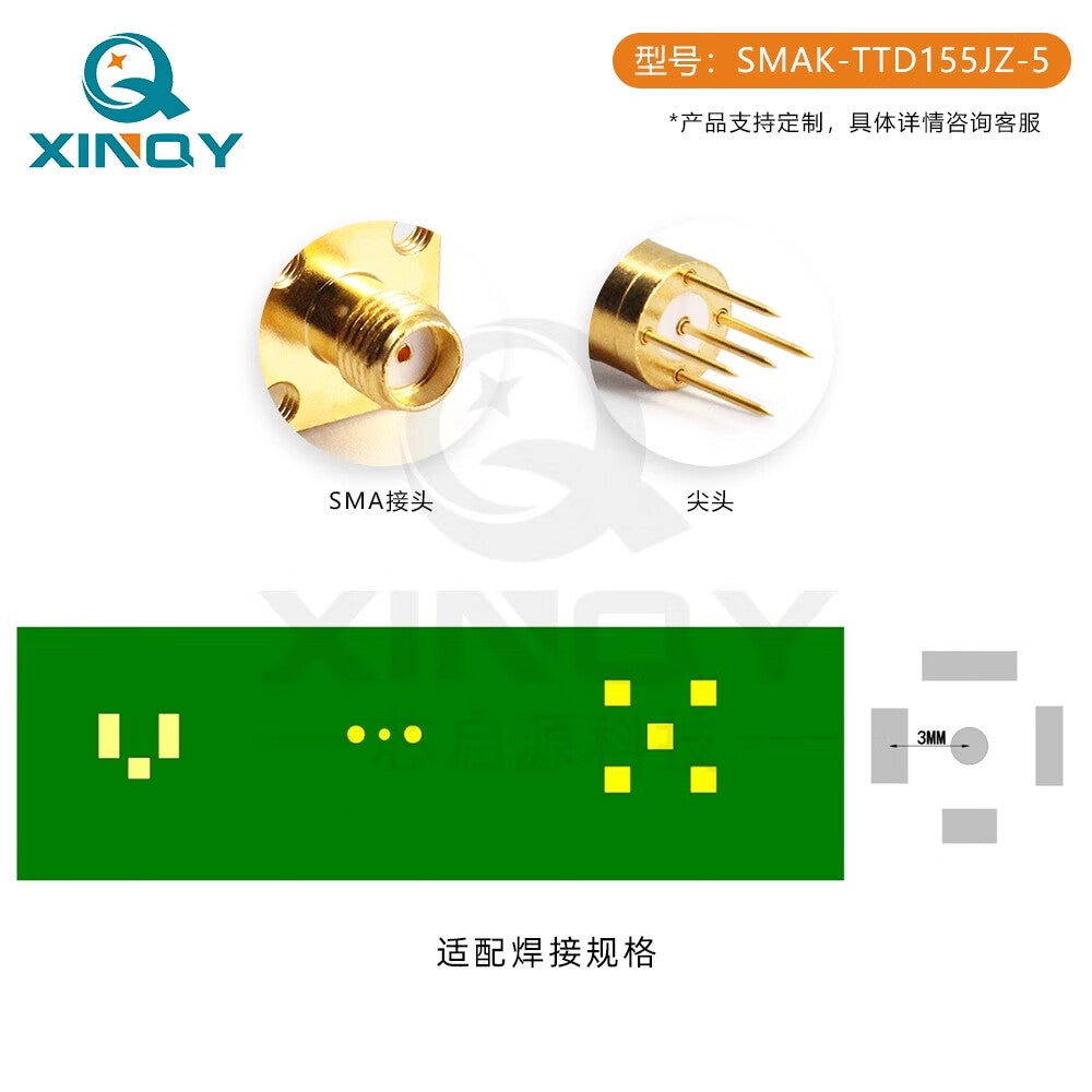 XINQY RF Test Probe 11G Pointed/Spider Tip High Frequency PCB Circuit Board Fixture Test Head 2-Pin Option Pointed Tip (See Details Page for Styles)