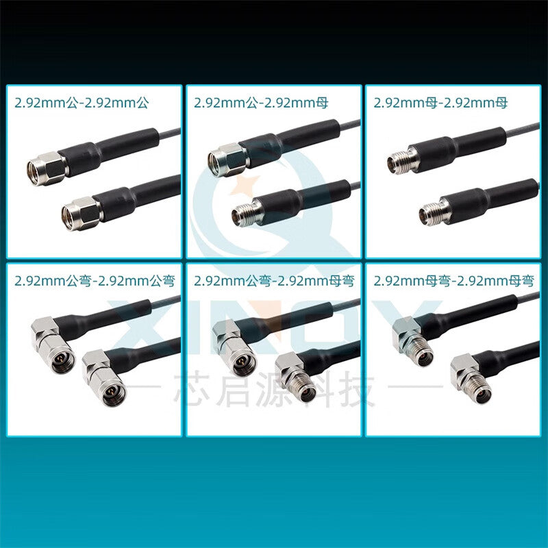 XINQY 2.92mm Low-Loss Coaxial Cable 87G RF Test Cable Assembly, Amplitude and Phase Stable, 2.92mm Female Elbow - 2.92mm Female Elbow, 5m Length