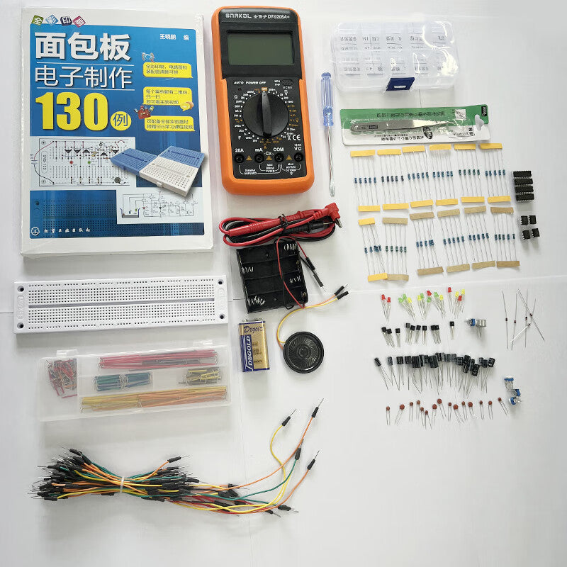 Womu JD-100091773795 Beginner Breadboard Electronics Project Kit, 555 Integrated Circuit, 130 Examples, 65W and 140W Wires