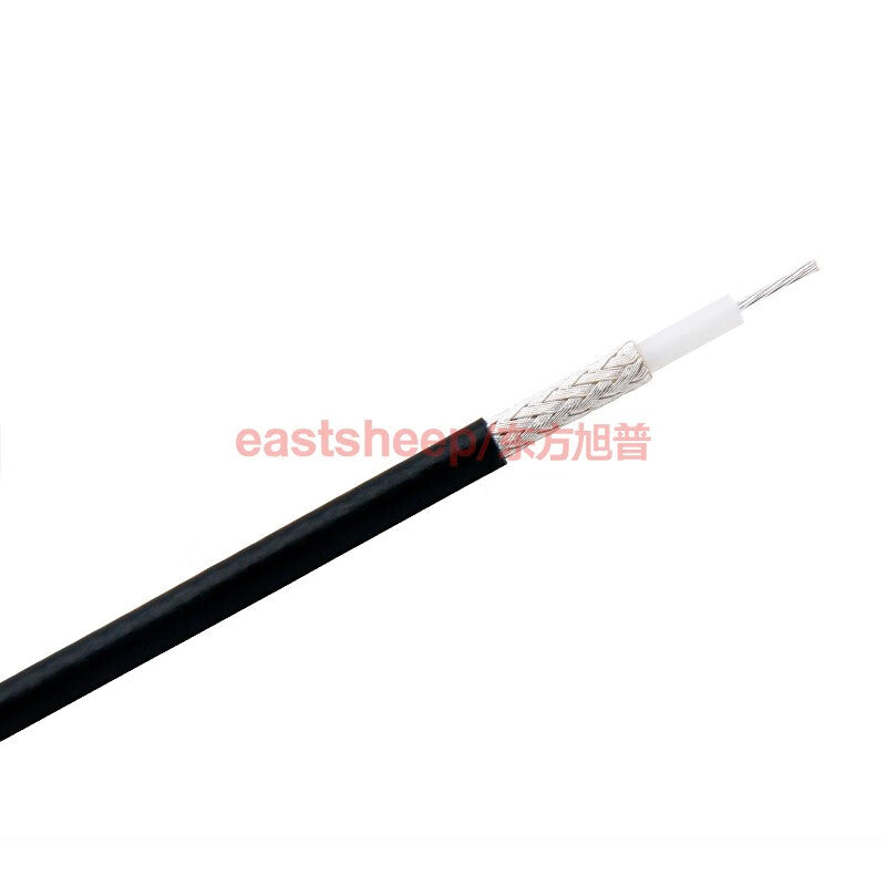 Eastsheep RG316 RF Coaxial Cable DC-6G, Silver-plated Shielded Signal Cable, High-Temperature High-Frequency Teflon Cable, 100 meters, RG316 Black (FEP)