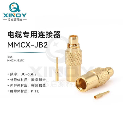 XINQY RF Cable Connector SS405/RG405/086 Antenna/Cable Soldering Head MMCX-JB2TD/6 pieces