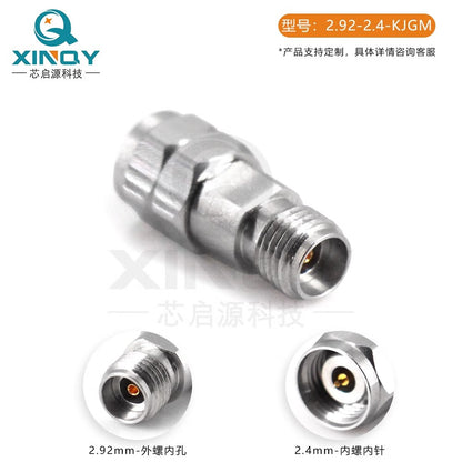 XINQY Coaxial High Frequency Adapter 2.92/2.4 KJ Adapter 40G Stainless Steel Test Adapter 2.92 Male to 2.4 Female (Low VSWR Professional Test Grade)
