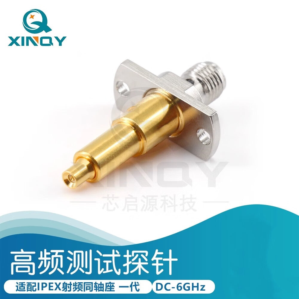XINQY RF Test Probe DC-6GHz SMA Female IPEX 1/2 Generation Test 3.0 Concave Tip Pin, Brass Nickel Plated 6GHz