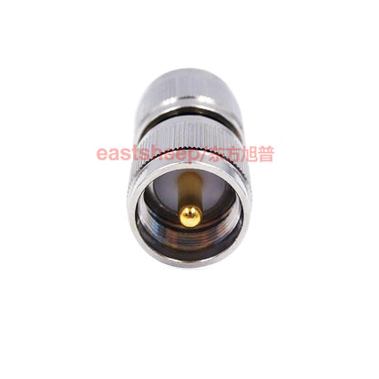 Eastsheep walkie-talkie adapter SL16-JJ M-JJ UHF-JJ M male to male UHF dual male connector, 2-pack